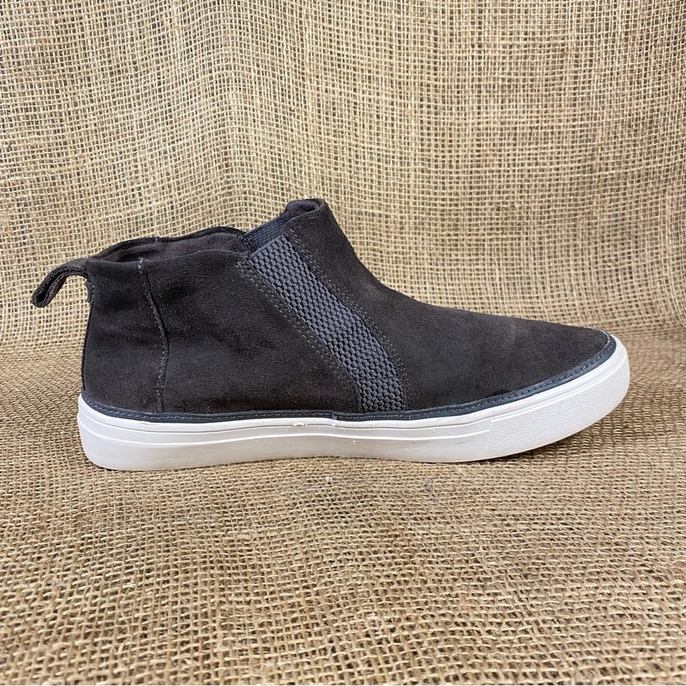 Toms boot sneakers Hi Top Suede Gray Pull On size 9.5 - Picture 4 of 10